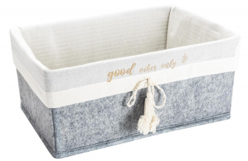 Cos dreptunghiular Maxi pentru depozitare 30 x 20 x 13 cm Gri 