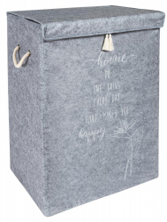 Cutie multifunctionala pentru depozitare cu capac 41 x 30 x 55 cm Gri 