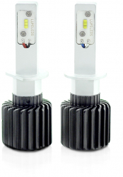 Set Complet Bec Led Canbus Auto H1 Model X3 Premium 50W / 12000 lumeni Culoare Alb Pur 6000k1257 