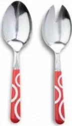 Set de tacamuri pentru salata Nava 2 piese rosu