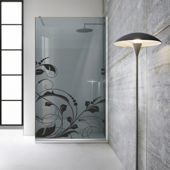 Paravan dus walk-in Aqua Roy INOX model La Vie negru 70x195 cm sticla 8 mm gri securizata anticalcar 