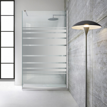 Paravan dus walk-in Aqua Roy INOX model Multiline incolor 100x195 cm sticla 8 mm clara securizata anticalcar 