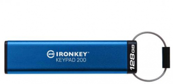 Stick Memorie Kingston IronKey Keypad 200 128GB, USB 3.0, Blue 