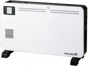 Convector Electric Hausberg HB-8230 2000W 3 Trepte De Putere Afisaj LCD Plus Ventilator Turbo Alb 