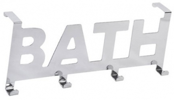Cuier metalic pentru usa cu 4 agatatori Bath otel inoxidabil 32 x 11.5 x 4.5 cm JMB-BBL6487 