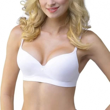 Sutien push-up din fibre de bambus 07017P ALB 80C 