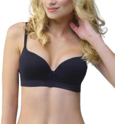 Sutien push-up din fibre de bambus 07017P Negru 75B 