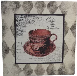 Tablou Cafe Parisien Stofa jacquard 37x37x1 cm 