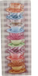 Tablou Cesti Cafea in Echilibru Canvas Vintage 60x24x1 cm 