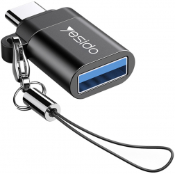 Adaptor OTG Yesido GS06 Type-C to USB 3.0 Plug and Play 5Gbps - Negru 