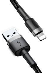 Cablu date Baseus Cafule USB to Lightning 1.5A 2m - Gray Black 