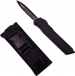 Briceag de vanatoare automat IdeallStore® Military Help 24.5 cm negru husa inclusa 