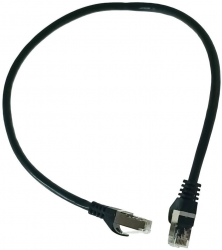 Cablu retea-patchcord CAT6 FTP Lanberg 43619 2 X RJ45 lungime 50cm AWG26 10Gb/s-250MHz de legatura retea ethernet negru 