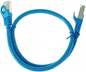 Cablu retea-patchcord CAT6 FTP Lanberg 43631 2 X RJ45 lungime 50cm AWG26 10Gb/s-250MHz de legatura retea ethernet albastru 
