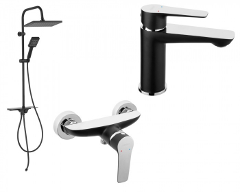 SISTEM DUS FERRO 3 IN 1 KANTO VERDELINE BLACK BATERIE CADA ADORE BLACK / CHROME BATERIE DUS ADORE BLACK / CHROME BATERIE LAVOAR ADORE BLACK 