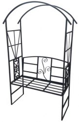 Arcada cu banca pentru flori agatatoare dimensiuni 207x115x50 cm otel 