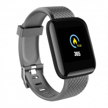 Ceas Smartwatch Techstar® D13 Gri Ecran LCD 1.3inch Bluetooth 4.0 Compatibil Android and and iOS Unisex Rezist 