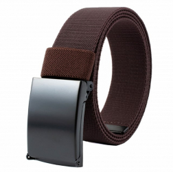 Curea centura Pufo Army Elite Edition pentru barbati 3.8 x 125 cm reglabila maro 