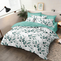 Lenjerie de pat matrimonial SUPER cu husa de perna dreptunghiulara Dagmar bumbac mercerizat multicolor 