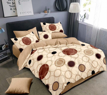 Lenjerie de pat matrimonial SUPER cu husa de perna dreptunghiulara Einar bumbac mercerizat multicolor 