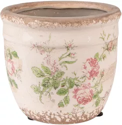 Set 2 ghivece flori ceramica Flowers 12x11 cm 