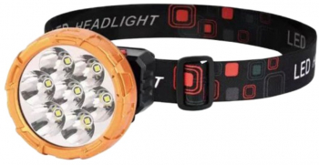 Lanterna de cap reincarcabila cu 9 led-uri Culoare - galben Set - 2 buc 