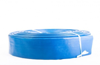 Furtun plat din PVC refulare 3 inchi 50m albastru insertie panza Micul Fermier GF-1425 
