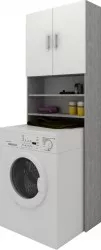 Dulap Masina de Spalat haaus Alb/Beton 65 x 27 x 190 cm 