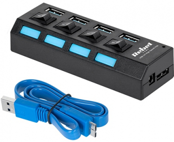 Hub Usb 3.0 4 Porturi Rebel