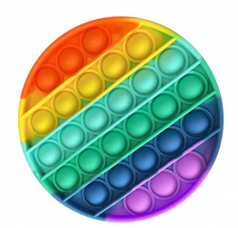 Jucarie senzoriala antistres Pop It Now Push Bubble multicolor 12 5x12 5x1 5 cm