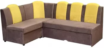 Coltar extensibil de bucatarie Sani Comet 205x140x90 cm Maro si mustar 