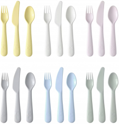 Set 18 tacamuri reutilizabile din plastic BPA free pentru copii in culori pastel NON-TOXIC Multicolor IKA-BBL6560 
