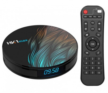 TV Box HK1 Max RK3318 2.4GHz Android 9.0 KODI 18.0 4GB RAM si 32GB ROM UltraHD 4K Mini PC cu BT 4.0 WiFi 