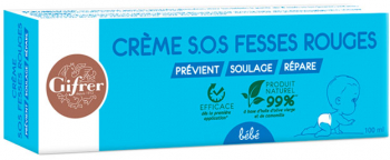 Crema pentru Zona Scutecului Gifrer SOS Fesses Rouges pentru Protectie si Efect Reparator cu Ingrediente Naturale 100ml 