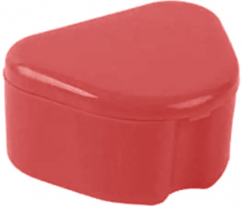 Cutie Depozitare ZAMO and reg pentru Proteza Aparat Dentar Lucrari Dentare Culoare Rosie 