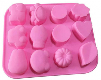 Forma de Turnat Zamo DYI din Silicon Animale Inimioare si Flori Roz