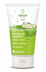 Gel de Dus si Sampon 2 in 1 Weleda Kids cu Ulei de Susan pentru Hidratare Aroma Lime 150ml