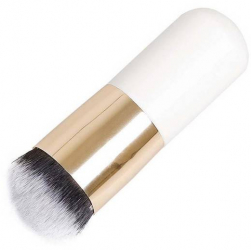 Pensula Chubby pentru Machiaj Make-up aplicare creme BB CC fond de ten alb si auriu 