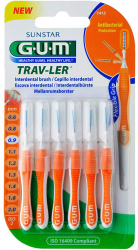 Set 6x Periute Interdentare GUM Trav-Ler pentru Curatare in Profunzime Tratate cu Clorhexidina 0.9 mm 