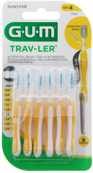 Set 6x Periute Interdentare GUM Trav-Ler pentru Curatare in Profunzime Tratate cu Clorhexidina 1.3 mm 
