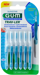 Set 6x Periute Interdentare GUM Trav-Ler pentru Curatare in Profunzime Tratate cu Clorhexidina 1.6 mm 
