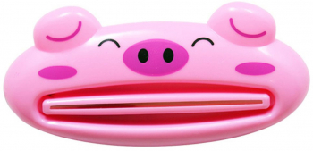 Storcator/Extruder Ecoco pentru tub Pasta de Dinti Gel Crema model Personaj Purcelus Plastic fara BPA Intrebuintare Universala 