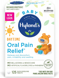 Tablete Homeopate Hylands Baby Calmare Dureri Gingivale Bebeluși Dizolvare Instanta 0+ Luni 100 125 Tablete pentru Zi