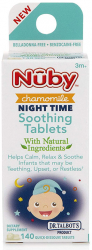 Tablete Homeopate Nuby Dr. Talbots Night Time Calmare Dureri Gingivale Bebeluși Dizolvare Instanta 0+ Luni 140 tablete