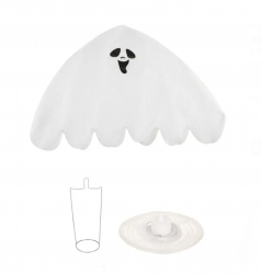 Decoratiune Holloween Fantoma cu lumini si agatatoare tavan Alb JMB-BBL6576 