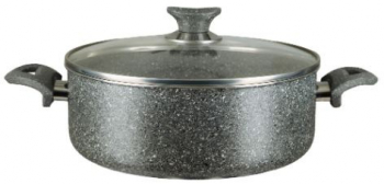 Oala din aluminiu cu invelis din granit 24 cm Gri 