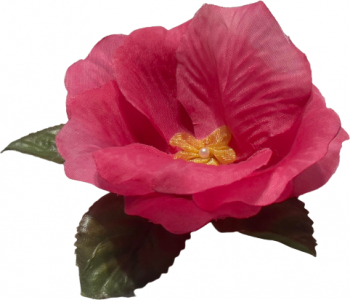 Brosa floare 3D Handmade Hibiscus Statement 3 in 1 Clips par si floare corsaj Textil Metal 12x9x5 cm Fucsia 