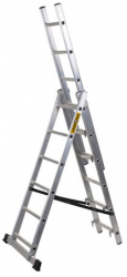 Scara aluminiu 3 tronsoane 6 trepte max 150 kg 3.71 m Drabest
