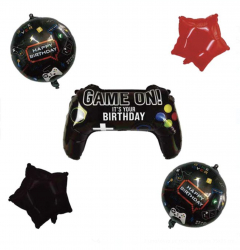 Set 5 baloane aniversare Game ON 35 x 35 cm Multicolor JMB-BBL6704