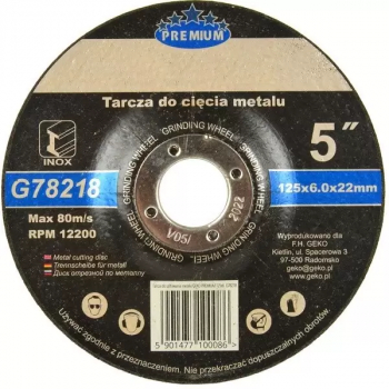 Disc de polizat inox 125x6x22 mm 